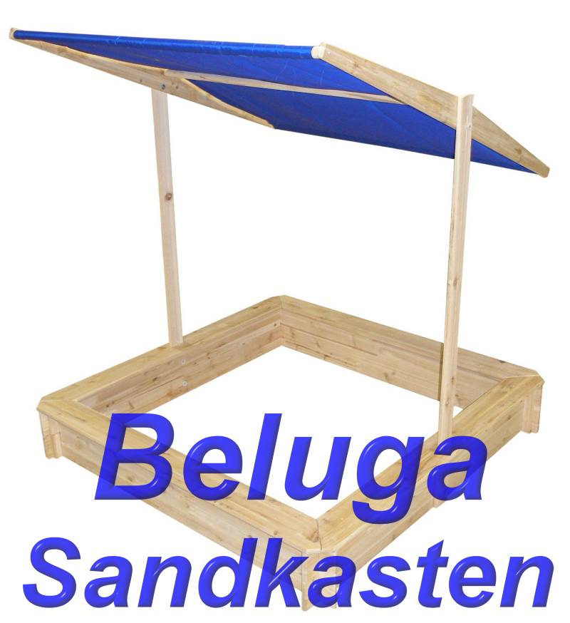 Holz Sandkasten mit Sonnensegel