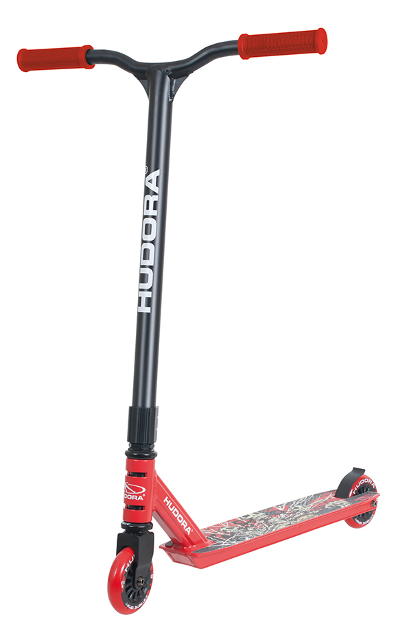 Hudora XQ13 Roller Freestyle Scooter rot schwarz 14026 Free Style